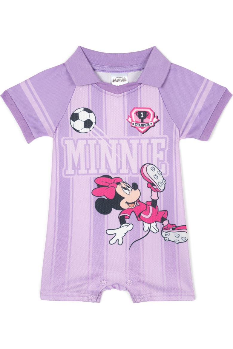 Minnie Mouse One Piece Romper, Main, color, Violet Minnie