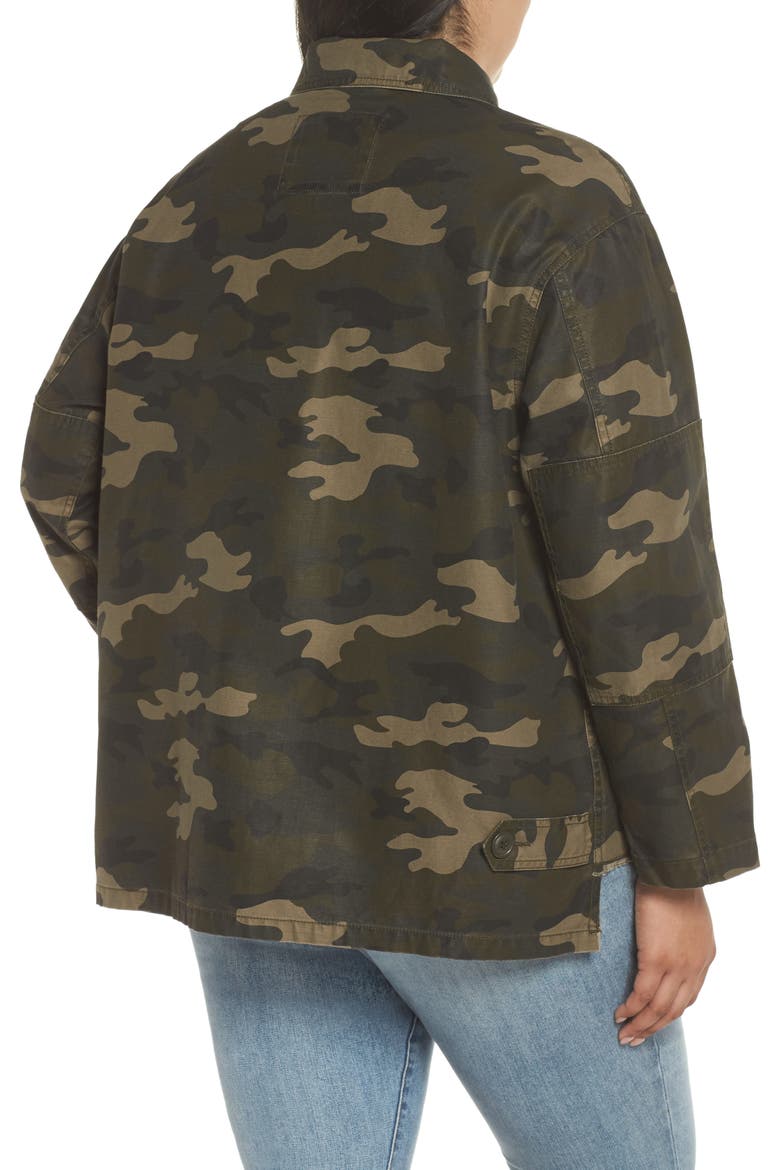 Levi's® High/Low Shirt Jacket, Alternate, color, DARK CAMO