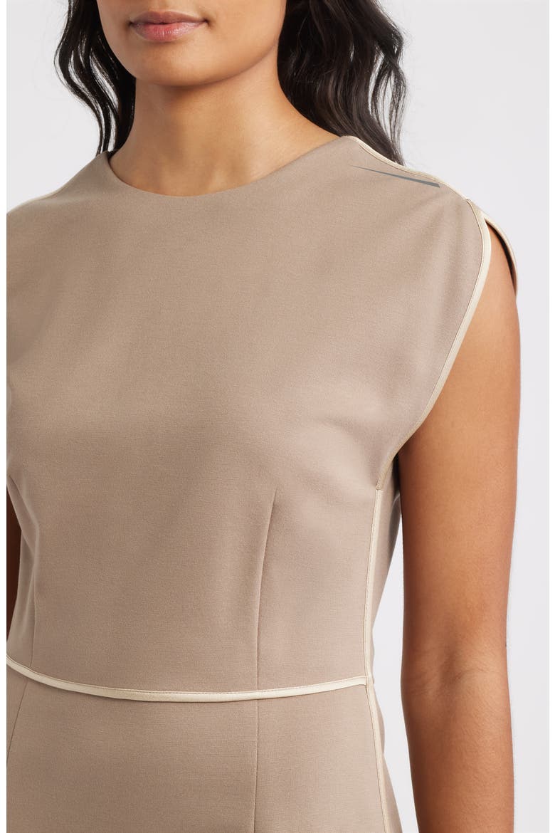 Detira Cap Sleeve Sheath Dress, Alternate, color, OPEN BRN