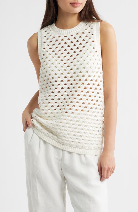 Jeanie Open Stitch Sweater Tank