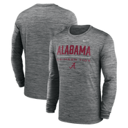 Nike Men's Nike Anthracite Alabama Crimson Tide Sideline Velocity Dri-FIT Long Sleeve T-Shirt