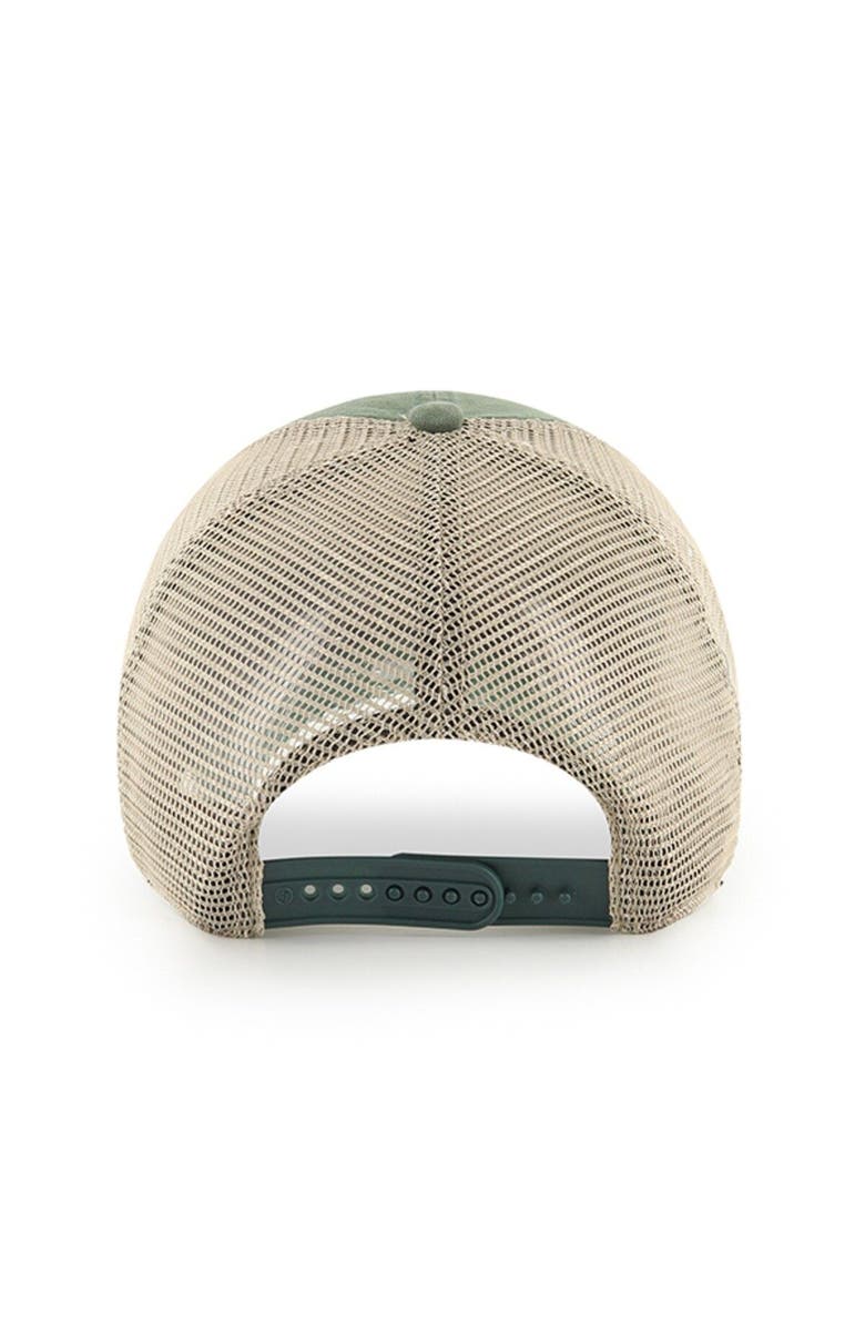 '47 Men's '47 Green Oakland Athletics Four Stroke Clean Up Trucker Snapback Hat, Alternate, color,