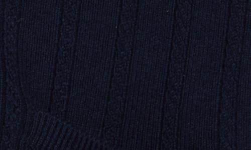 Rag & Bone Cynthia Johnny Collar Cable Knit Cardigan In Blue