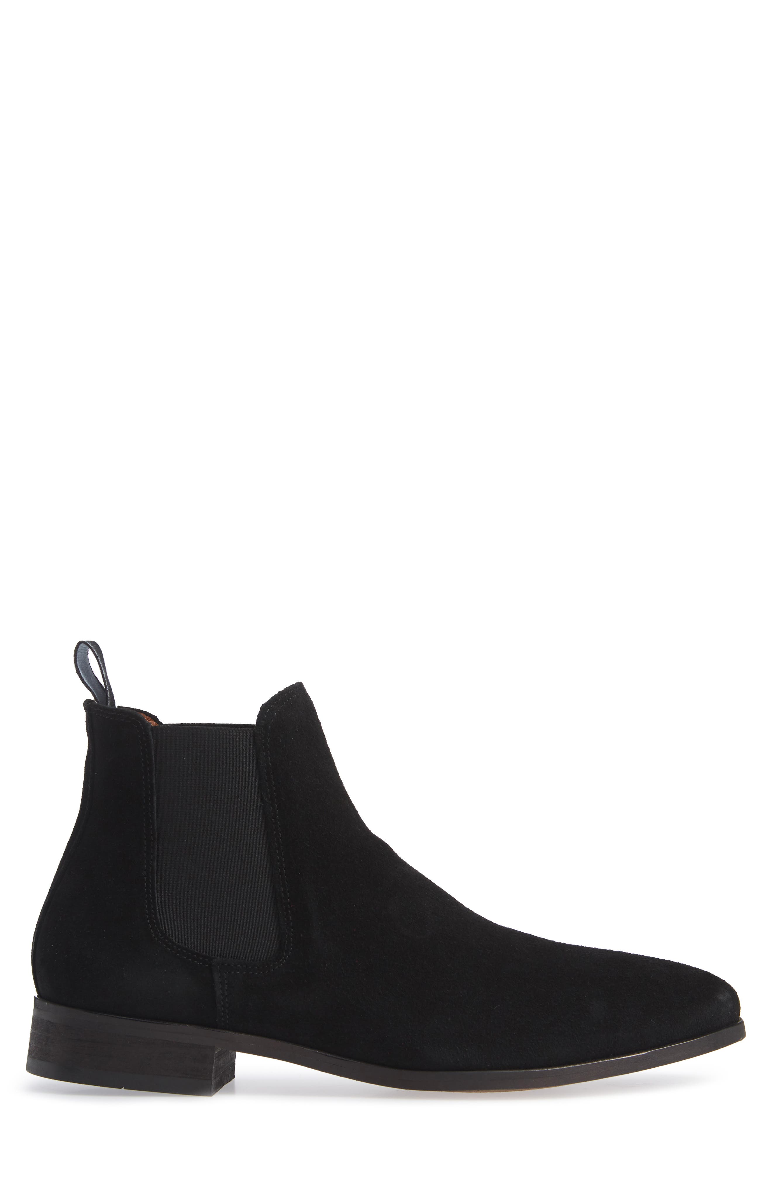 Shoe The Bear Dev Chelsea Boot, Alternate, color, Black Suede
