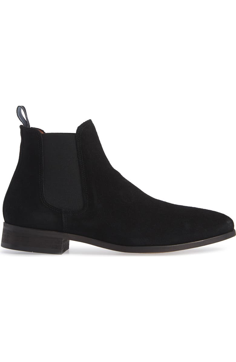 Shoe The Bear Dev Chelsea Boot, Alternate, color, Black Suede