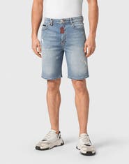 PHILIPP PLEIN Denim Formentera Shorts Basic Men