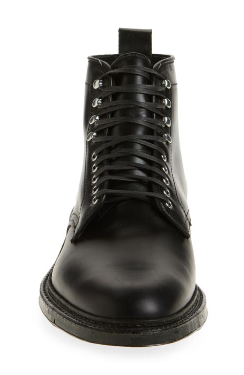 Alden Shoe Company Alden Plain Toe Lace-up Boot In Black With Nickel Hooks