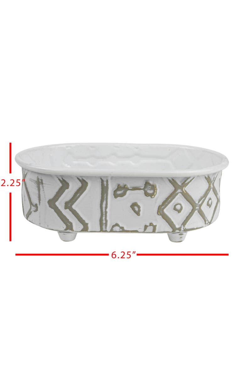 Multi Pattern Mini Planter Metal, Alternate, color, White