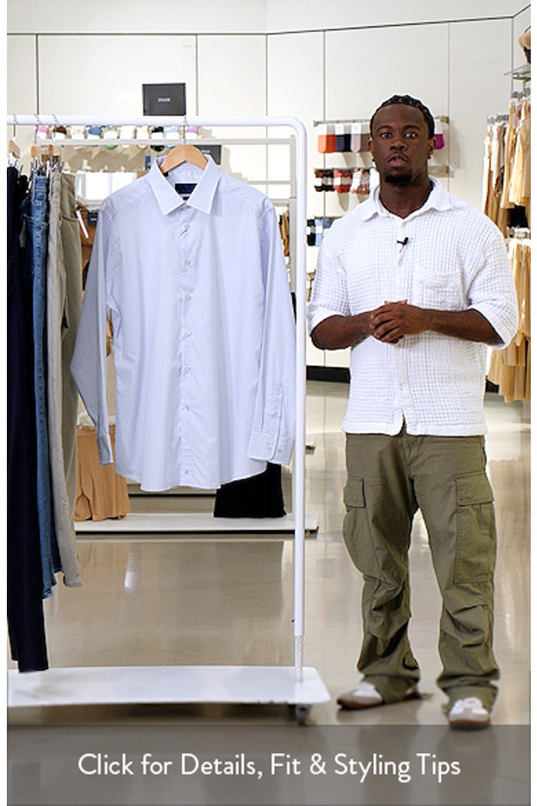 Slim Fit Tattersall Check Cotton Dress Shirt video