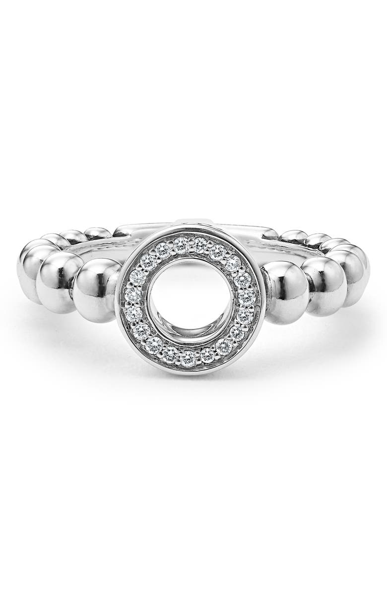LAGOS Caviar Spark Diamond Open Circle Ring, Alternate, color, 