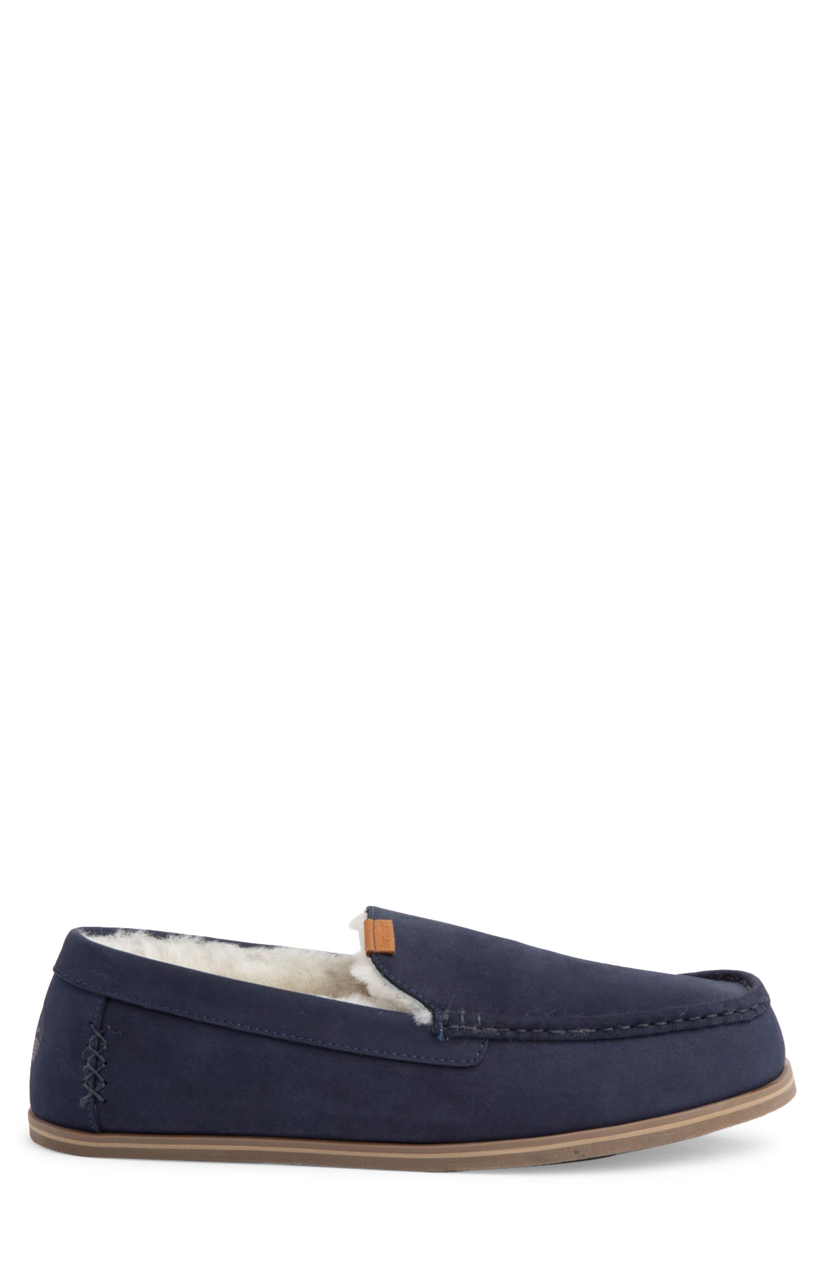 Hacienda LX Genuine Shearling Lined Slipper, Alternate, color, INDIGO