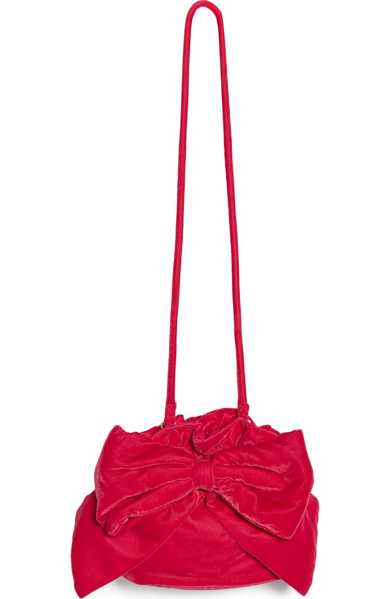 Free People Belle Velvet Bow Bag, Main, color, Pink