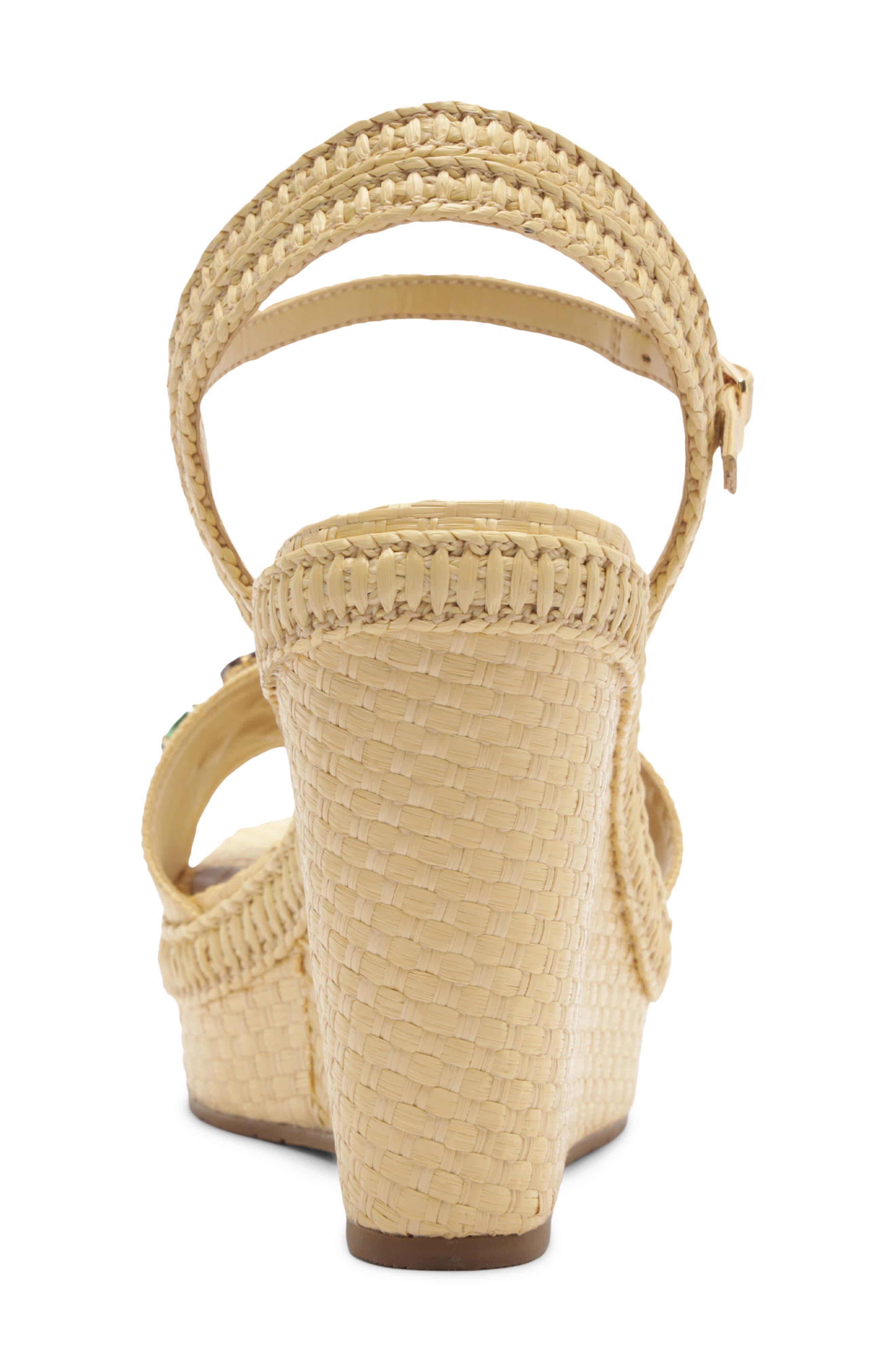 Arezzo Georgina Platform Wedge Sandal, Alternate, color, Palha