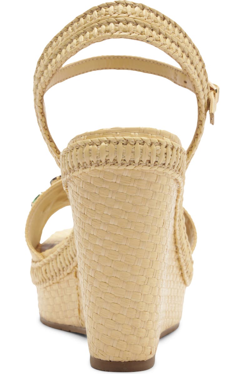 Arezzo Georgina Platform Wedge Sandal, Alternate, color, Palha