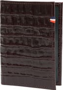 Clare V. Roma Croc Embossed Leather Passport Sleeve