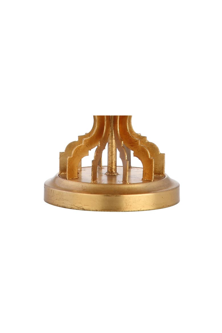 Sebastian 28.5" Metal Trellis LED Table Lamp, Gold Leaf, Alternate, color, Gold Leaf