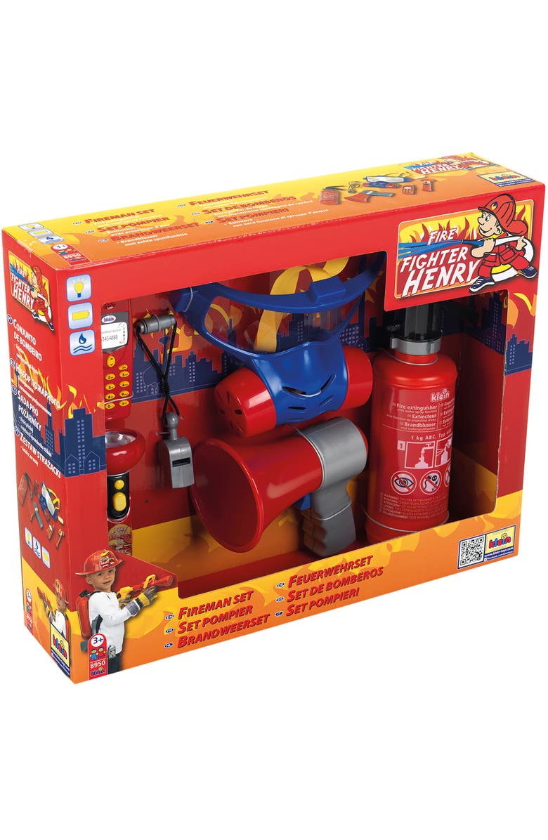 Theo Klein Firefighter Henry Kids Pretend Play Fireman Play Set, Main, color, Multicolored