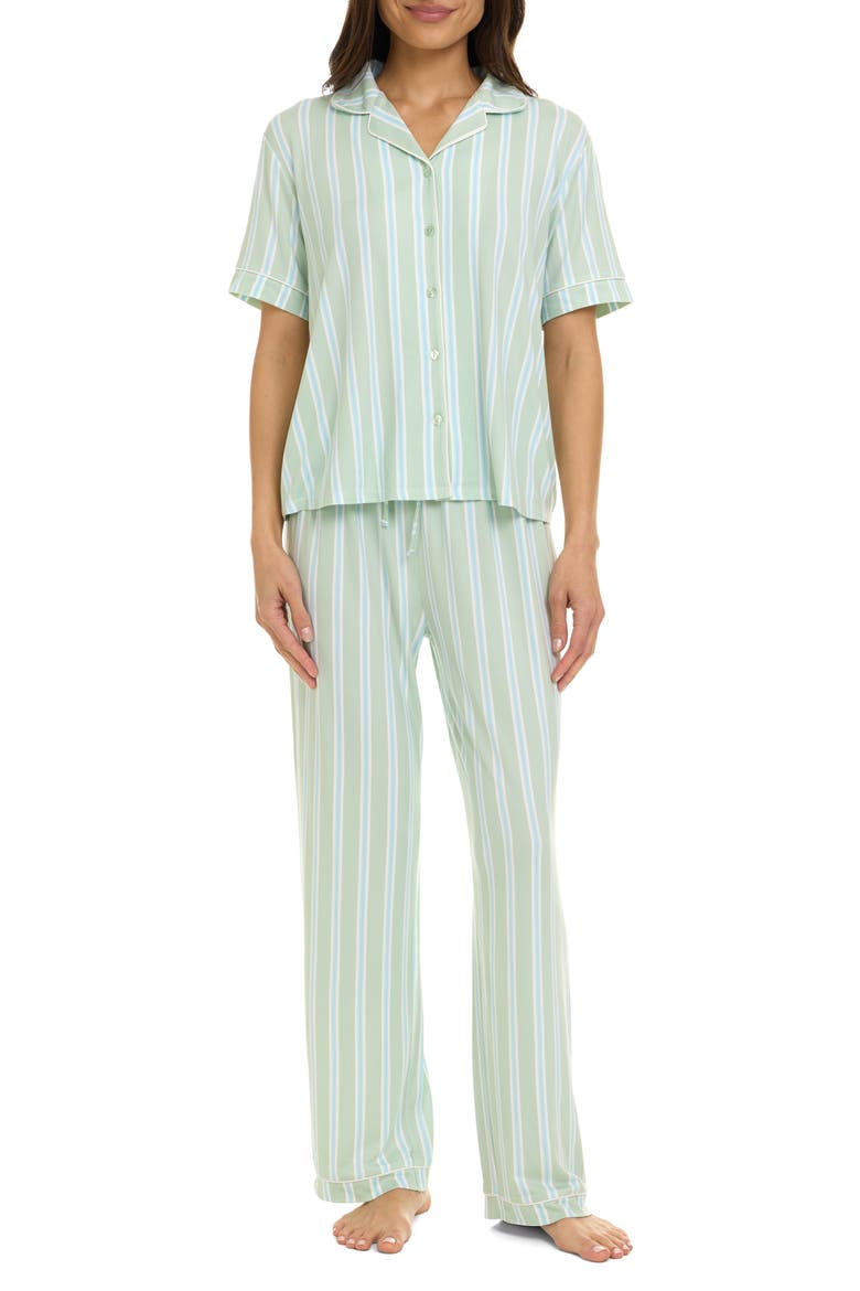 Brenna 3-Piece Pajamas, Main, color, SEAFOAM