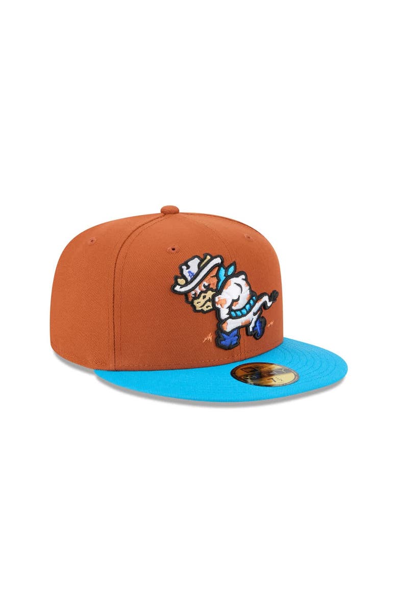 New Era Men's New Era Brown Amarillo Sod Poodles Theme Nights 59FIFTY Fitted Hat, Alternate, color, Brown
