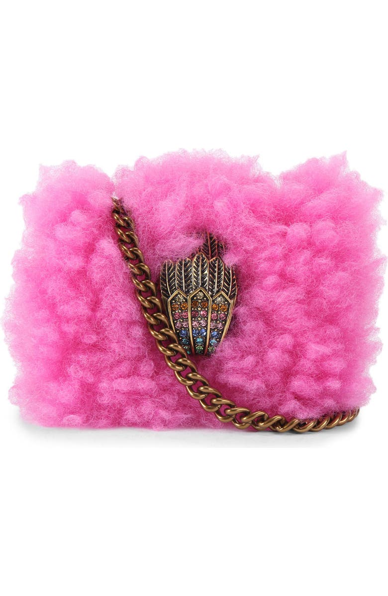 Kurt Geiger London Micro Kensington Faux Fur Crossbody Bag, Main, color,