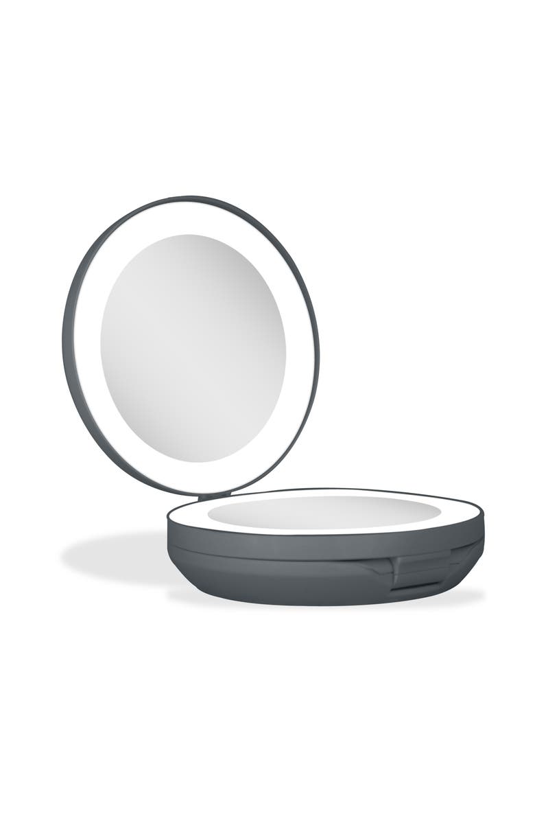 Zadro Lighted Travel Mirror with Magnification & Folding-to-Compact, Alternate, color, Black Shadow