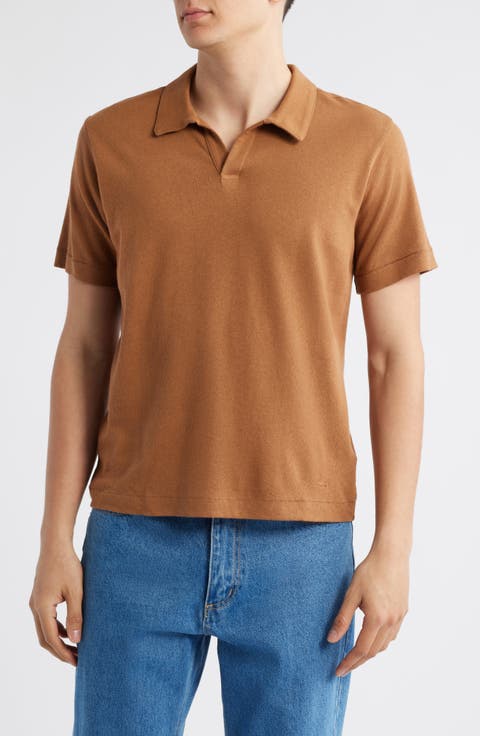 Johnny Collar Linen & Organic Cotton Polo