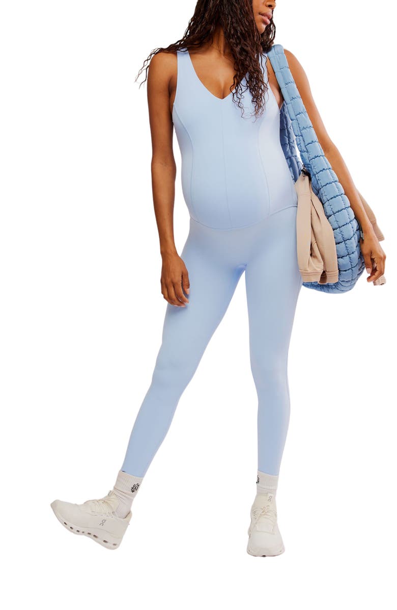 Free People x Hatch Maternity Jumpsuit, Main, color, Blue Bell