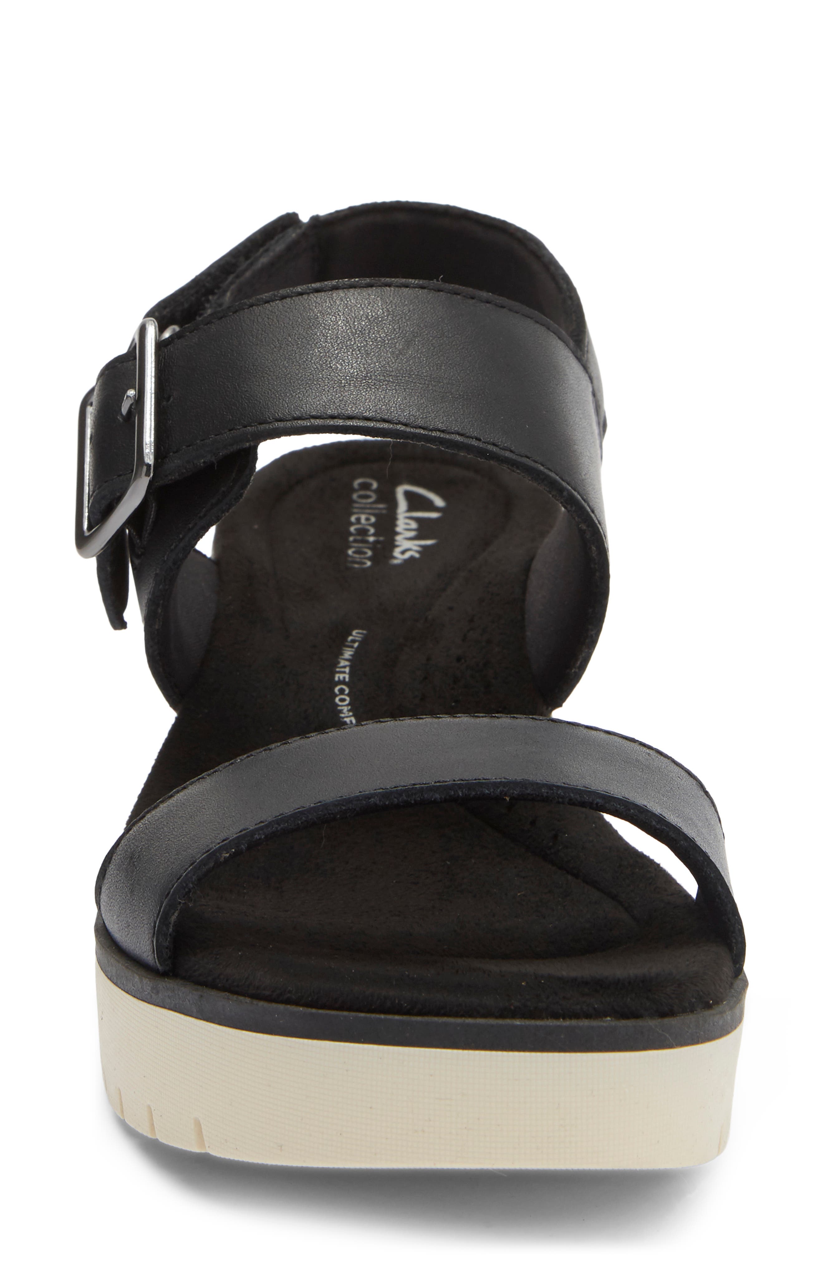 Clarks<sup>®</sup> Diaz Rose Wedge Sandal, Alternate, color, Black Combi