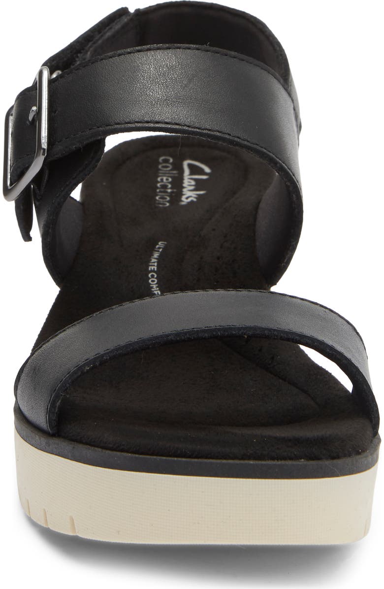 Clarks<sup>®</sup> Diaz Rose Wedge Sandal, Alternate, color, Black Combi