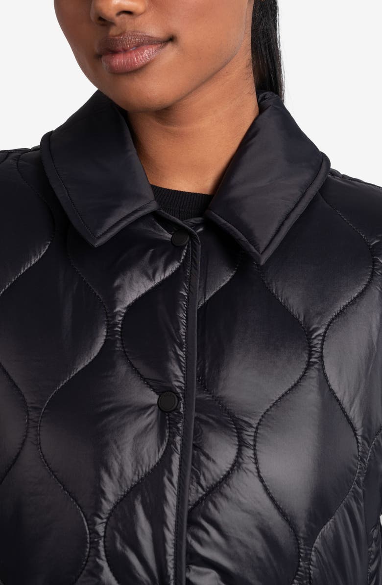 Lole The Quilted Water Repellent Nylon Shacket, Alternate, color, Black Beauty