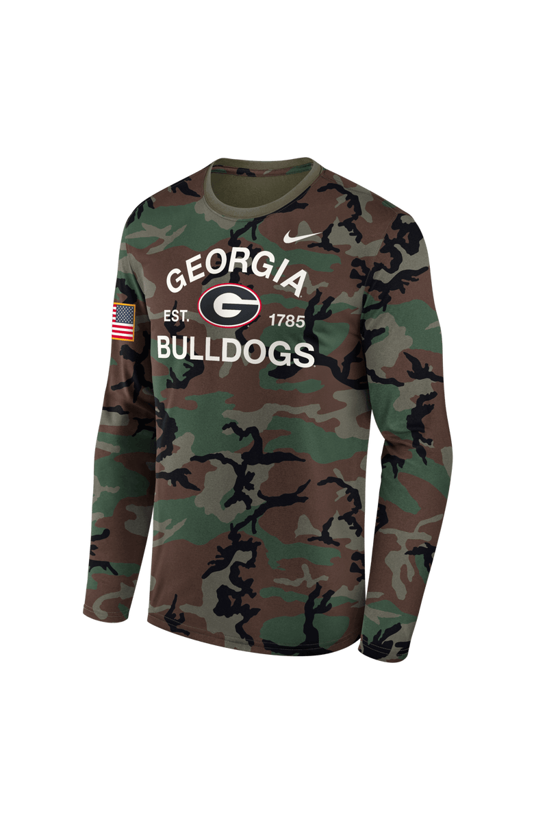 Nike Men's Nike Camo Georgia Bulldogs 2025 Military Appreciation Legend Dri-FIT Long Sleeve T-Shirt, Alternate, color,