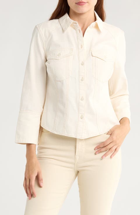 Tivi Cotton Button-Up Shirt