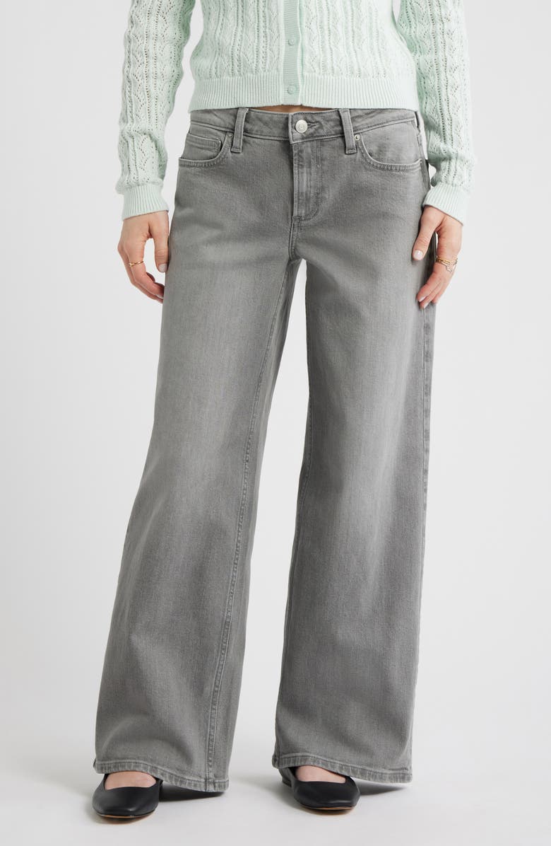 BP. Low Rise Baggy Wide Leg Jeans, Main, color, Century Grey