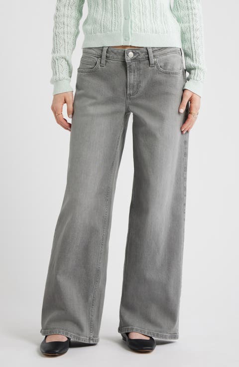 Low Rise Baggy Wide Leg Jeans (Century Grey)