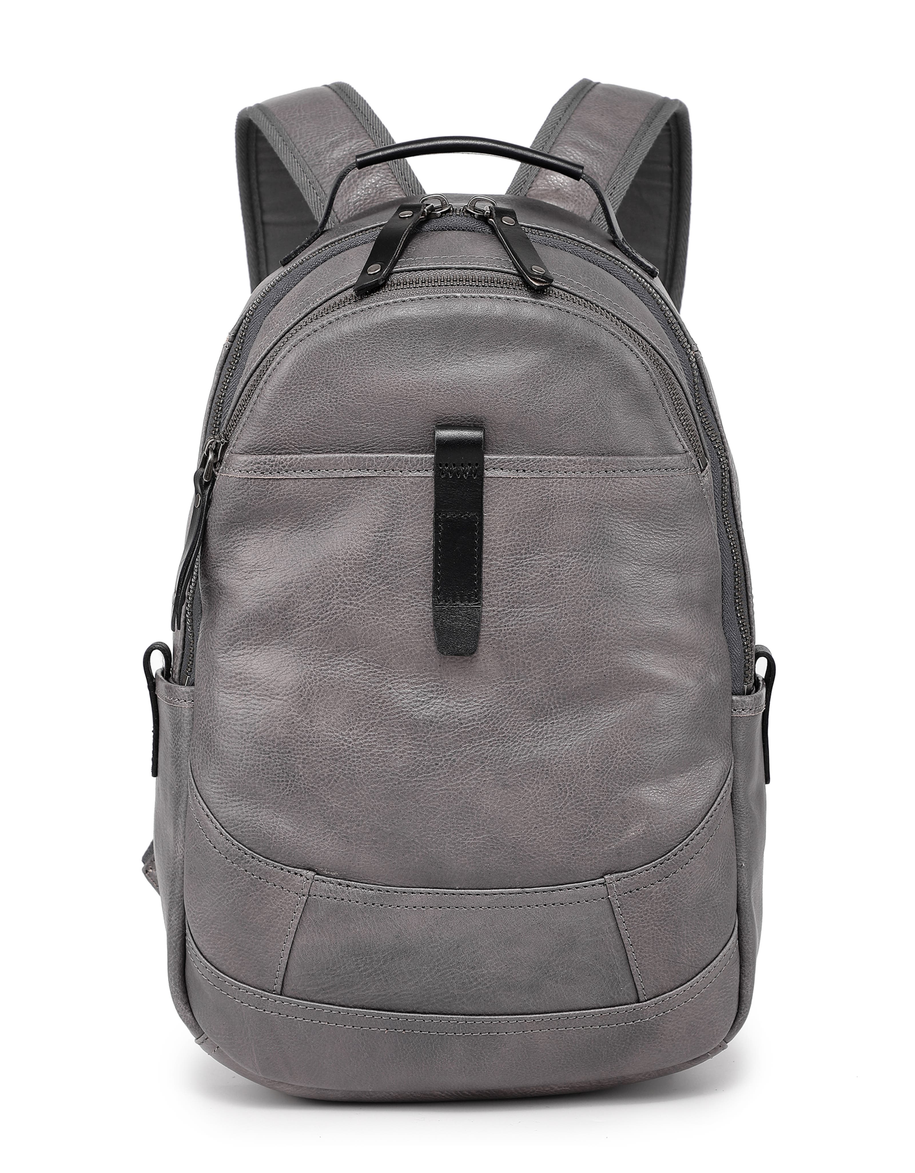 Fern Genuine Leather Structured Everyday Backpack, Main, color, Slate