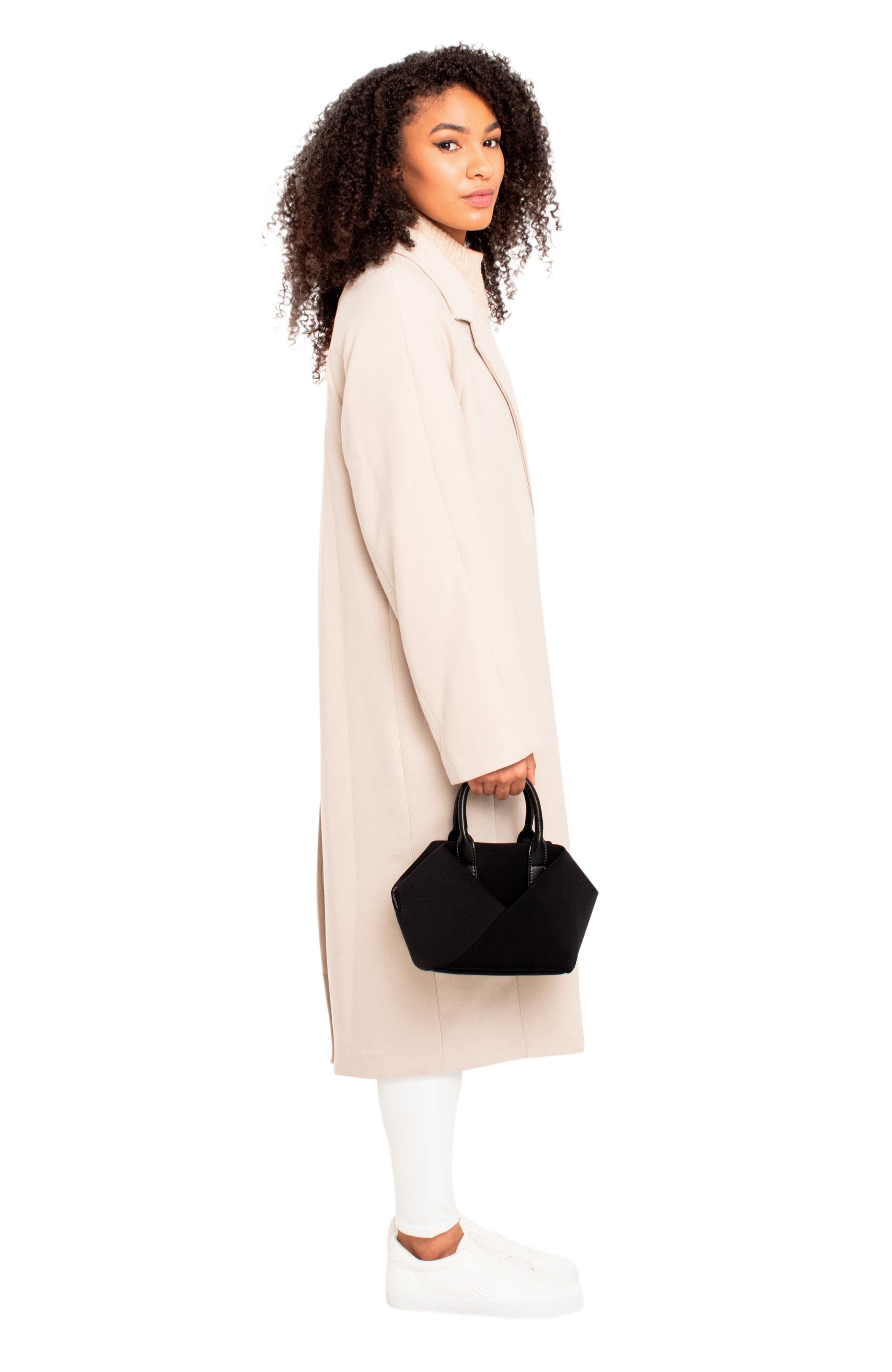 Lux and Nyx Small Origami Crossbody Tote and Handbag For Women, Alternate, color, Black + Gold