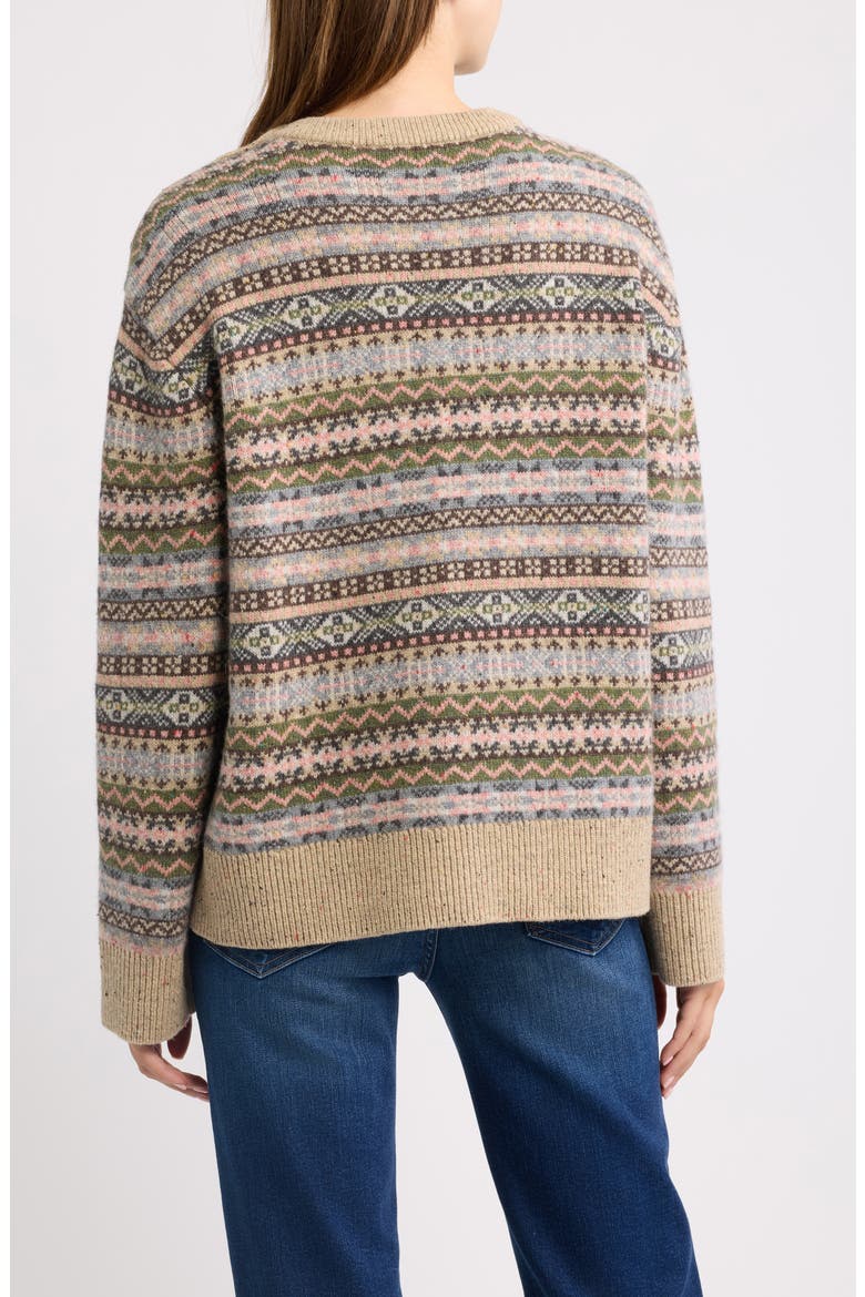 Fair Isle Donegal Wool Sweater, Alternate, color, MULTI-COLOR