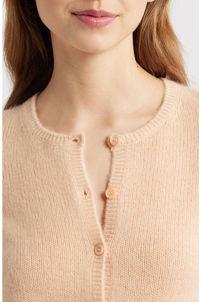Cashmere Cardigan, Alternate, color, LIGHT PEACH SORBET