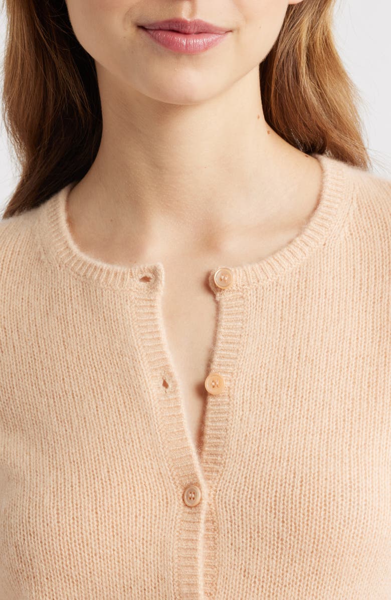 DÔEN Cashmere Cardigan, Alternate, color, Light Peach Sorbet