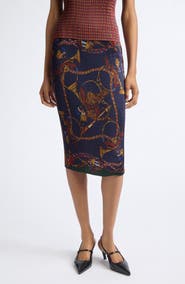 CONNER IVES Pleated Scarf Midi Skirt