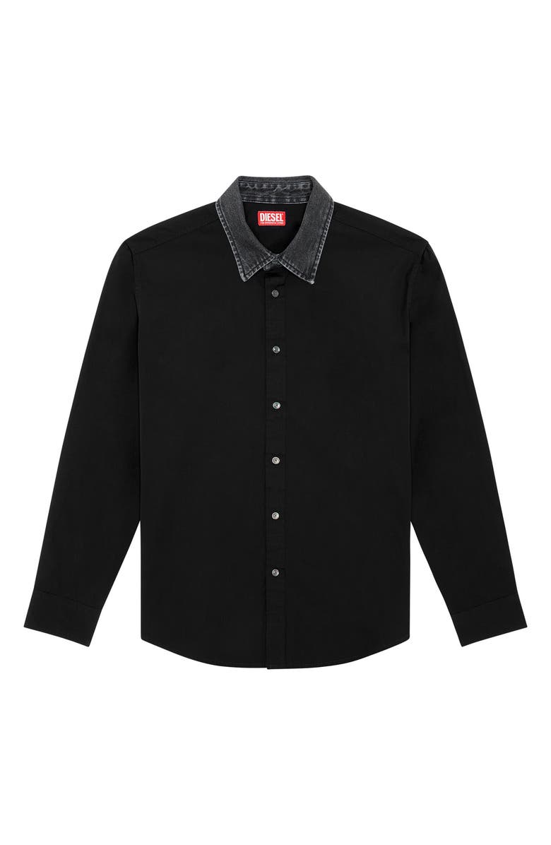 DIESEL<sup>®</sup> Cotton Poplin Button-Up Shirt, Alternate, color, 