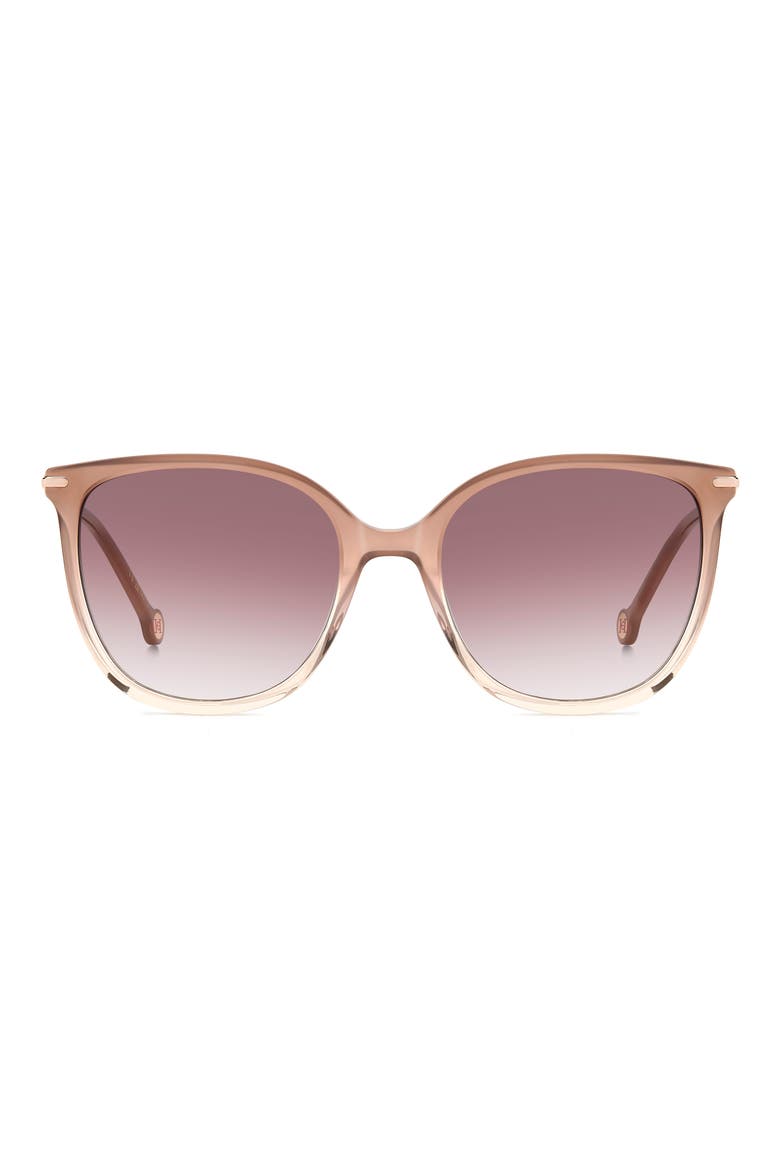Her 55mm Gradient Square Sunglasses, Main, color, NUDE/ PINK DS