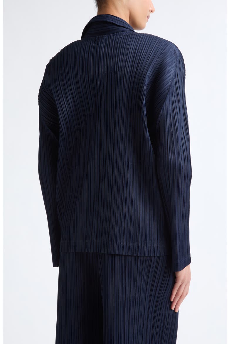 Pleated Blazer, Alternate, color, NAVY