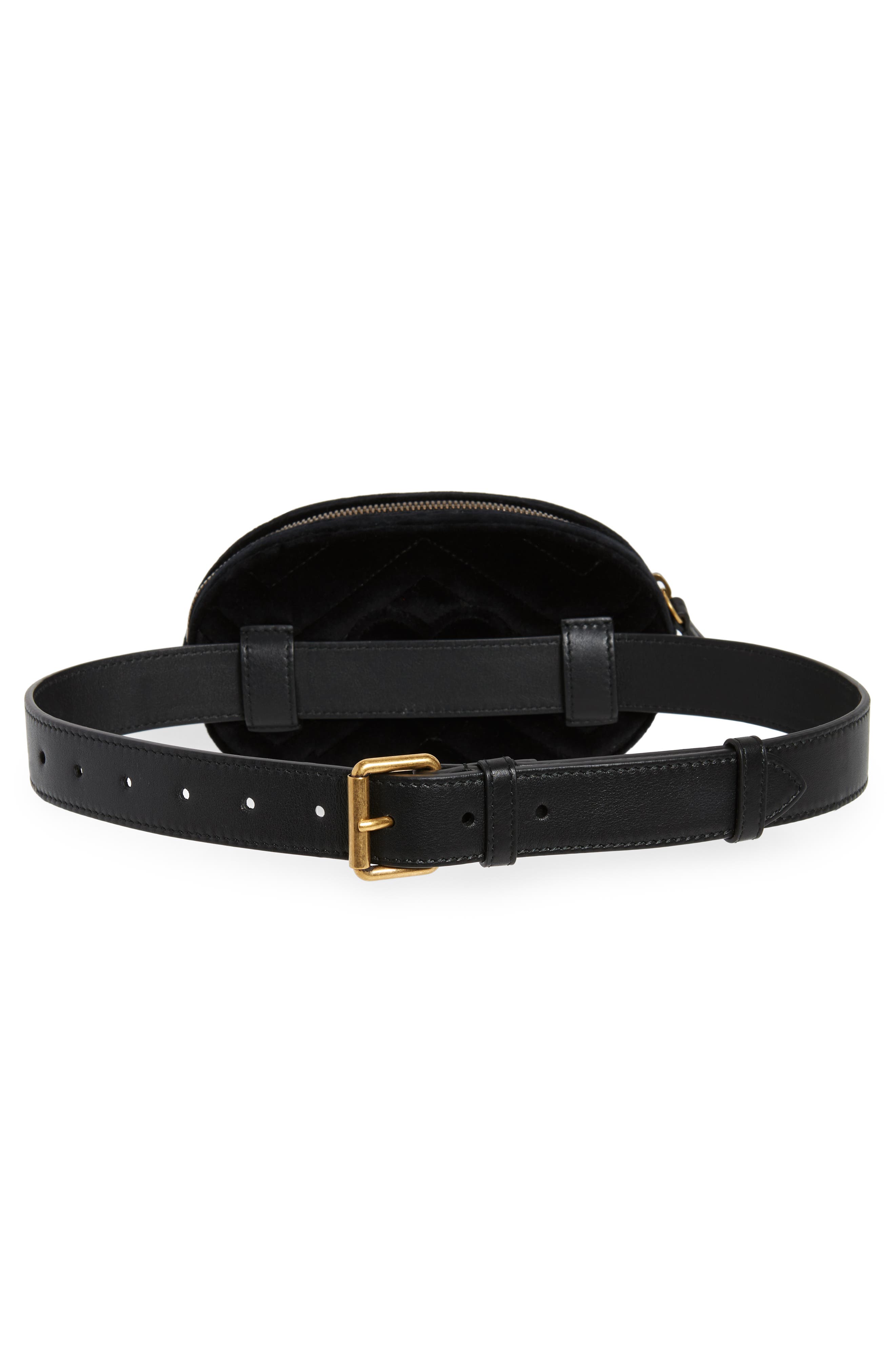 Gucci Small GG Marmont 2.0 Velvet Belt Bag, Alternate, color, 