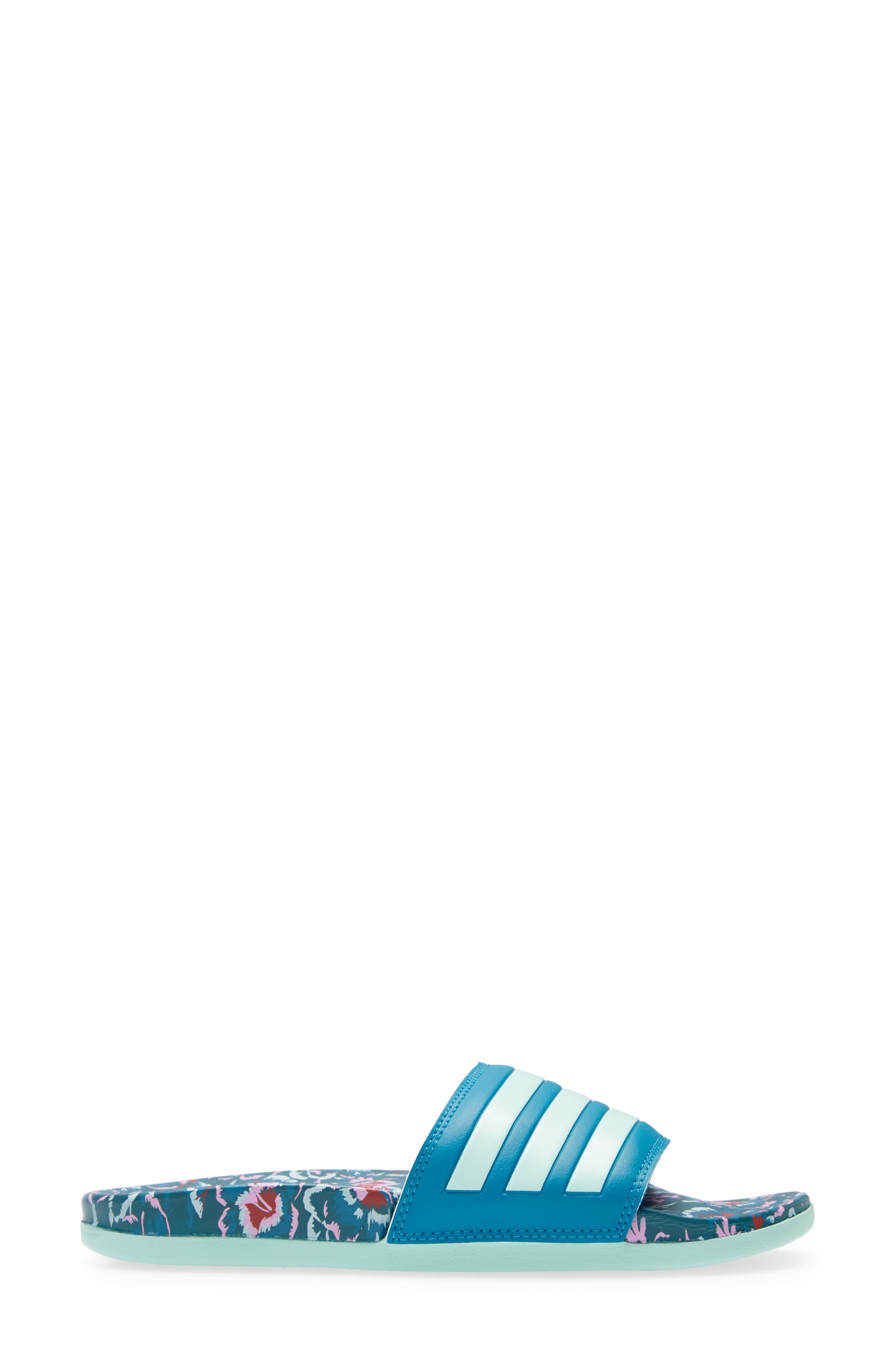 Adilette Comfort Slide Sandal, Alternate, color, ACTIVE TEAL/ CLEAR MINT
