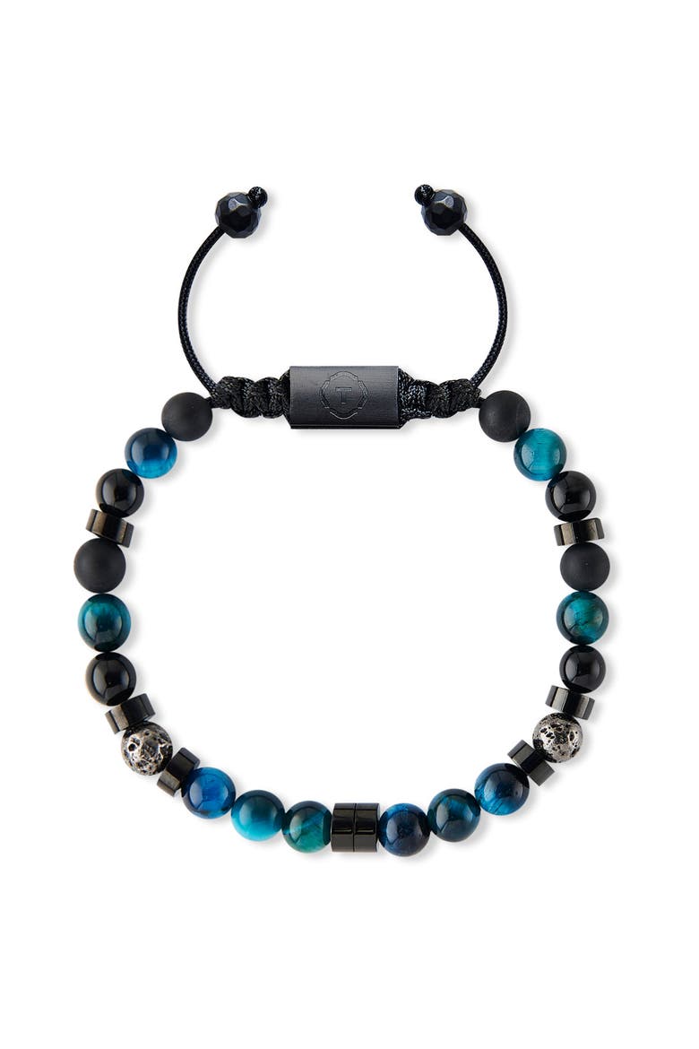 Sodalite Heishi Onyx and Lava Stone Beaded Bracelet, Main, color, Multi color