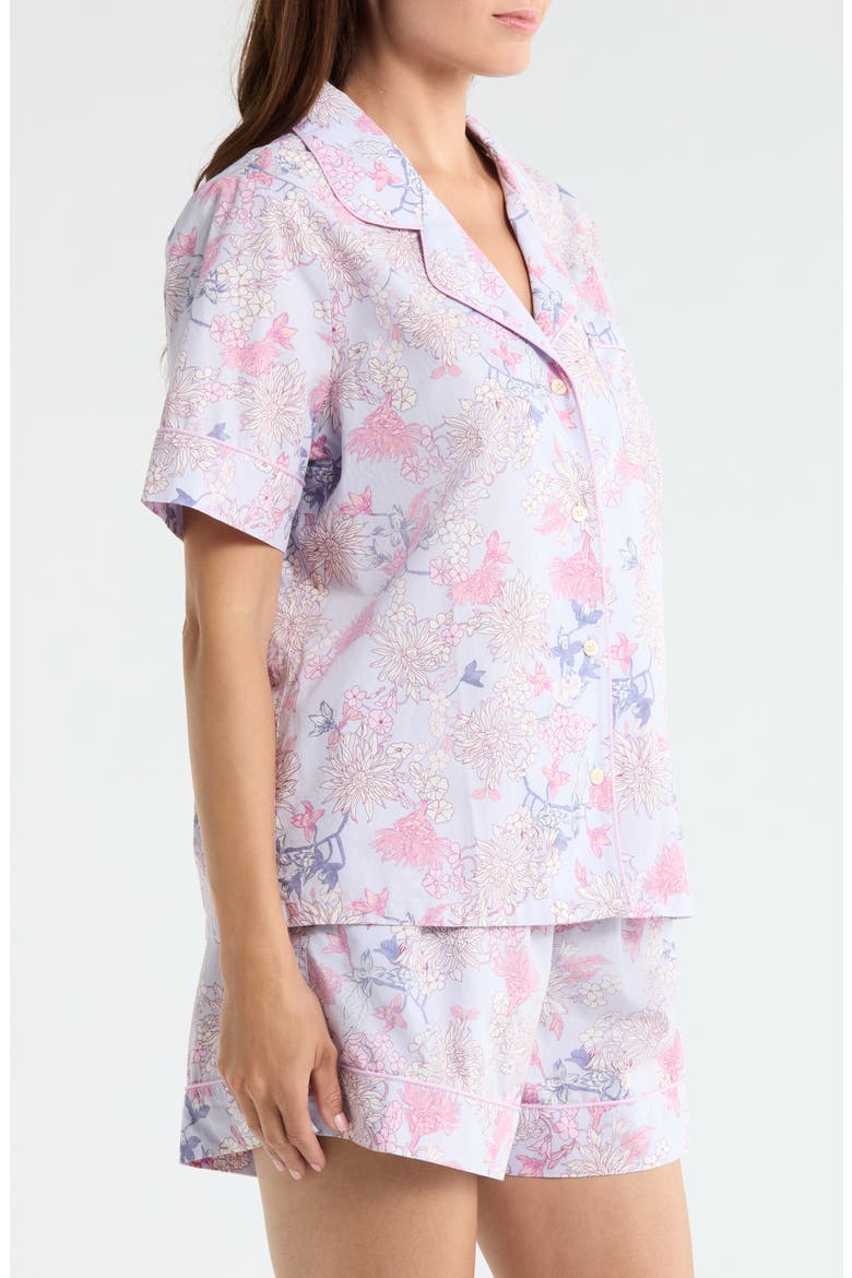 Classic Short Cotton Pajamas, Alternate, color, PURPLE WILD FLOWER