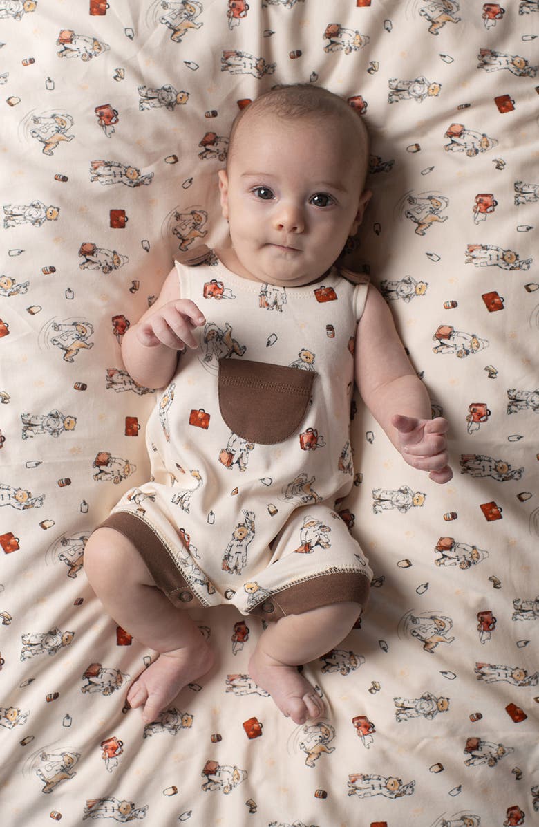 L'ovedbaby x Paddington Bear<sup>™</sup> Sleeveless Organic Cotton Pocket Romper, Alternate, color, Adventure Paddington
