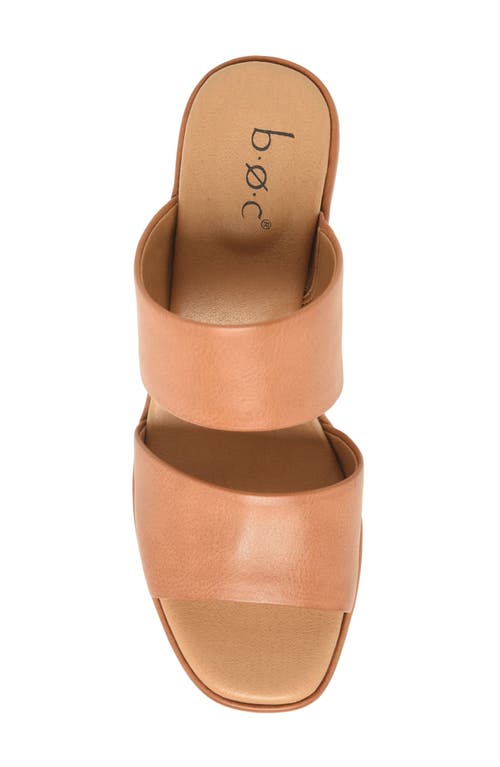 B O C By Børn Leanna Platform Slide Sandal In Light Tan