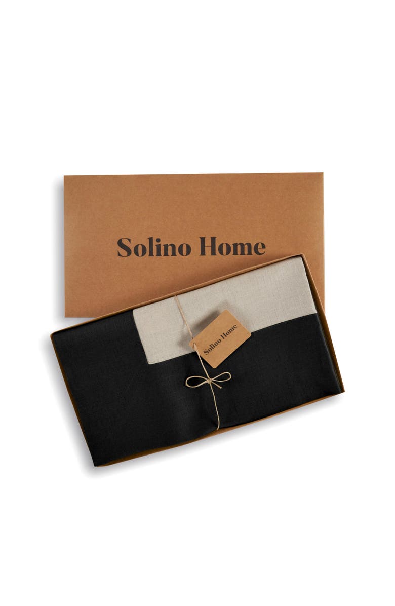 Solino Home Linen Tablecloth - Contempo, Alternate, color, Black And Natural